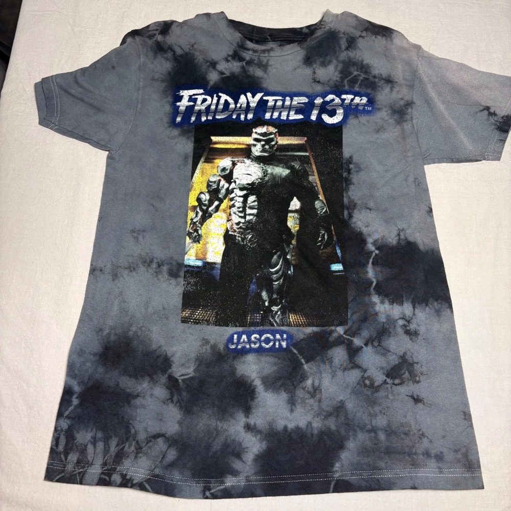 Friday the 13th Jason X Glow in the Dark Tie Dye Graphic T-Shirt Mens Medium NEW